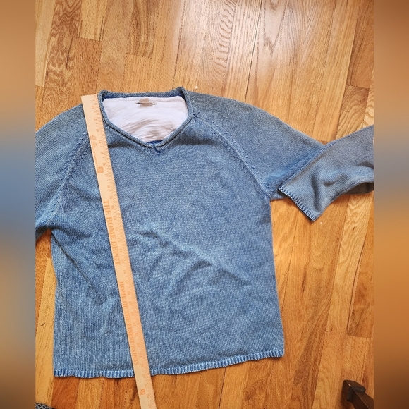 Carbon2cobalt Mineral Wash Blue  Sweater Size Medium Cotton Beach Coastal Hiking - Picture 8 of 9